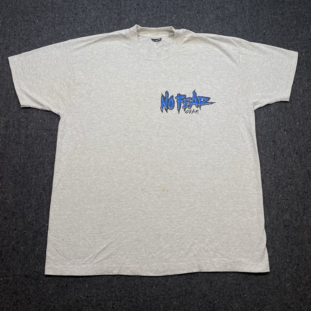 VTG No Fear Gear Baby Crying No Crybabies T-Shirt Sz XL Single Stitch Distressed